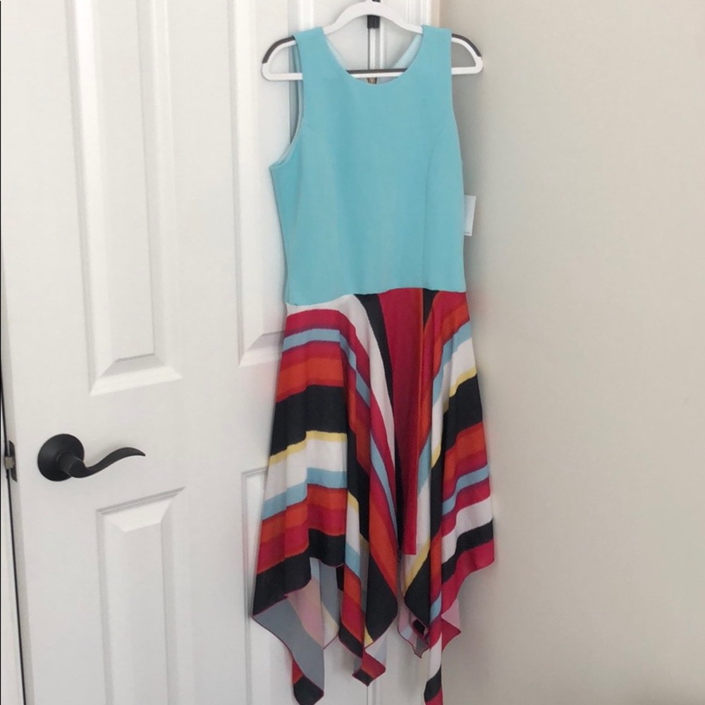 Zoe Bayadere Hanky Stripe dress-sz 16 girls NWT
